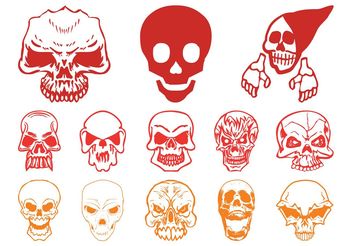 Skull Horror Set - vector #158693 gratis