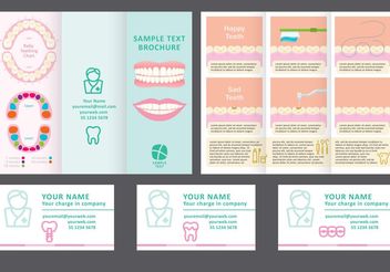 Dentist Fold Brochure Vector - vector gratuit #158793 