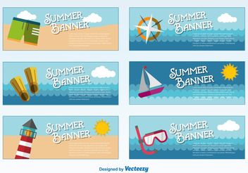 Summer Banners Templates - Free vector #158843