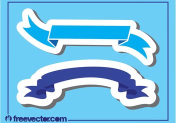 Blue Ribbon Banners - Kostenloses vector #159123