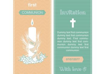 First Communion Invitation Vector - vector gratuit #159403 