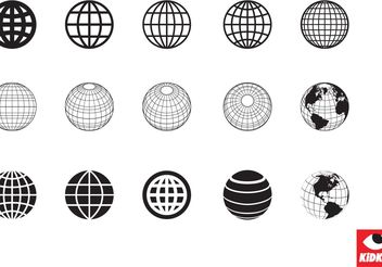A Collection of Clean Style Globe Vectors - Free vector #159633