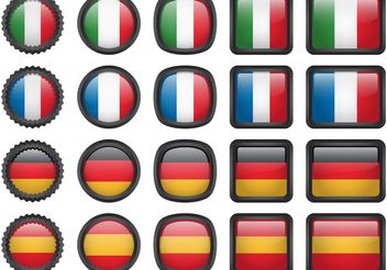 European Flag Icons - vector #159923 gratis