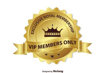 Exclusive VIP Membership Badge - Free vector #160593