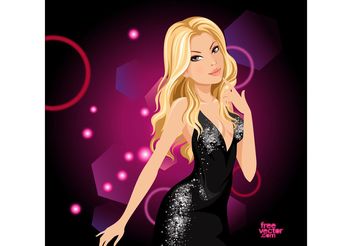 Sexy Blonde Girl - vector gratuit #160743 