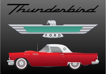 Ford Thunderbird Vector - Kostenloses vector #161743