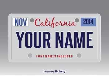 Vector License Plate - Free vector #162183