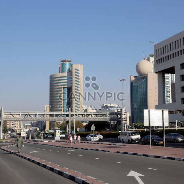 Architecture and transport on Union square in Dubai - Free image #186693