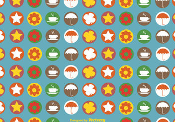 Autumnal icons pattern - Free vector #199443