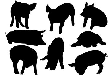 Free Pig Silhouette Vector - Free vector #200393