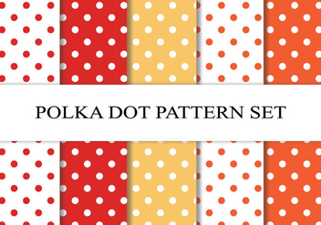 Polka Dot Pattern Set - vector #201223 gratis