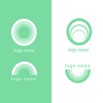 Free Modern Green Circle Logo Vectors - бесплатный vector #201883