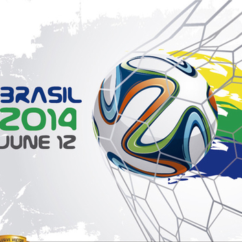 Brasil 2014 World Cup Soccer Vector - vector #202213 gratis
