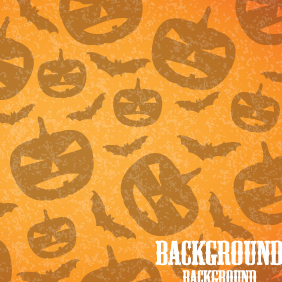 Halloween Pumpkins Background - vector gratuit #203053 
