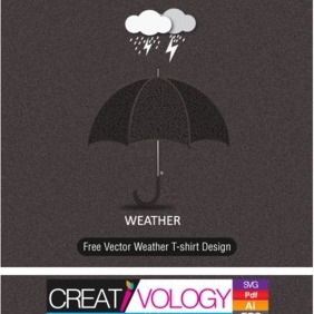 Free Vector Weather T-shirt Design - Kostenloses vector #203223
