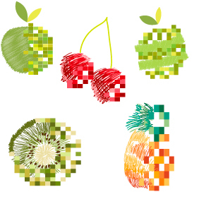 Fruit Logos 1 - vector #203513 gratis