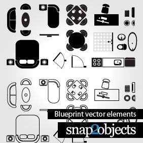 Blueprint Vector Elements - vector gratuit #204313 