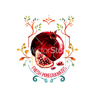Free pomengranate watercolor vector - Free vector #206103
