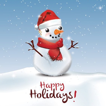 Happy Holidays Greeting Card - Free vector #206123