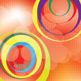 Orange With Circles Colored Bokha - Kostenloses vector #206363