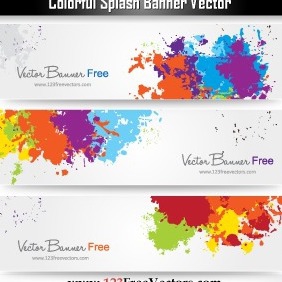 Colorful Splash Banner Vector - vector #206433 gratis