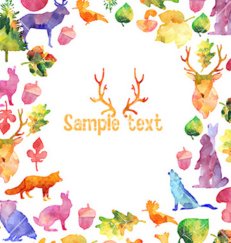 Free watercolor design elements frame vector - Free vector #207783