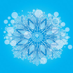 Blue Ornament With Lined Design - Free vector #207893