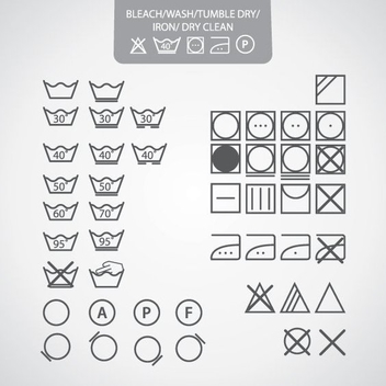 Dry Clean Icons - vector #208163 gratis