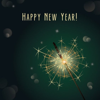 New Year Sparkler - vector gratuit #208553 