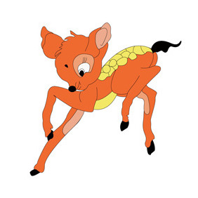 Baby Deer Cartoon Character- Free Vector. - Kostenloses vector #208663