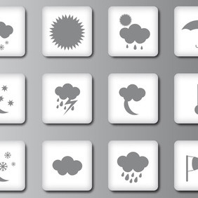 Weather Cast Icons - Free vector #208773