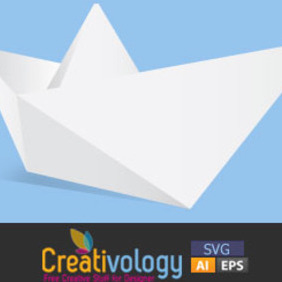 Free Vector Origami Boat - Kostenloses vector #208973