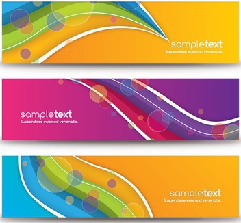 Colorful Abstract Banners - Free vector #209043