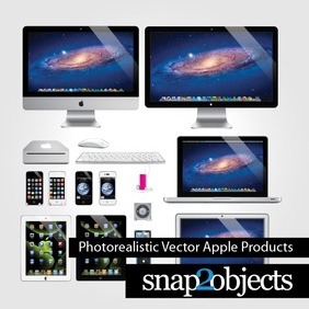 Free Photorealistic Vector Apple Products - бесплатный vector #209073