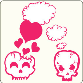 Emo Skulls 4 - Kostenloses vector #209143
