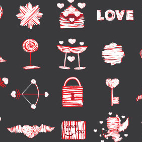 Free Love Vector Elements Pack - Free vector #210503