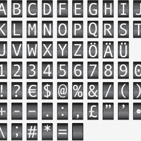 Airport Flip Board Style Letters - Kostenloses vector #210633
