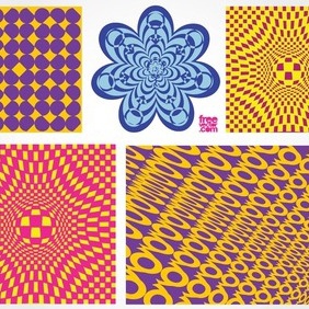 Psychedelic Graphic Pack - Kostenloses vector #212073