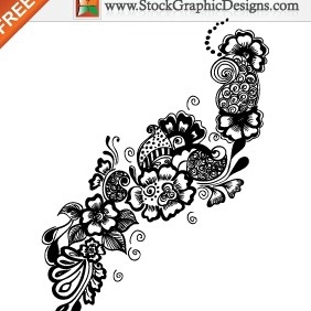 Hand Drawn Floral Ornaments Free Vector Graphics - Kostenloses vector #212233