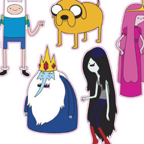 Adventure Time Characters - vector gratuit #212313 