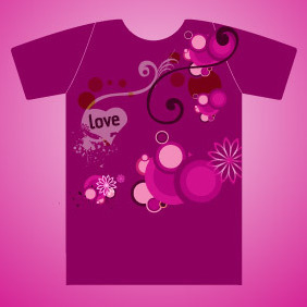 Love T-shirt - Kostenloses vector #212393