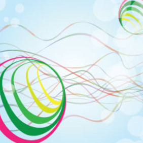 Colored Line With Colored Circles In Blue Background - Free vector #213123