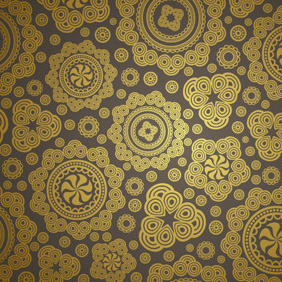 Seamless Brown Paisley Pattern - Free vector #213133