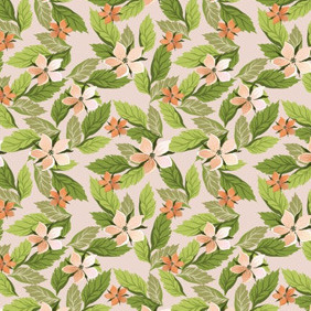 Flowers And Leaves Pattern - Free vector #213413