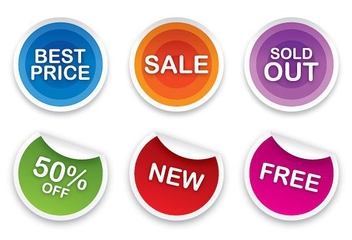 Sale Stickers Set - Free vector #213473