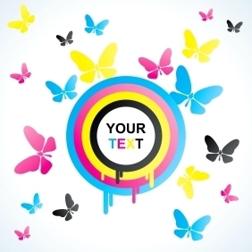 Colourful Butterfly Background - Free vector #213503