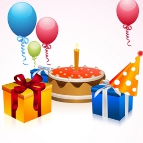 Bubbly Birthday Card - vector #213883 gratis