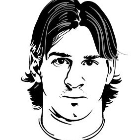 Lionel Messi Vector Portrait - vector gratuit #215353 