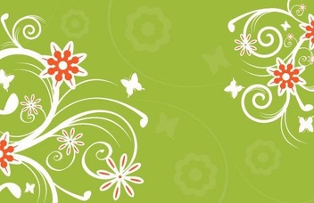 Flowers on Green - Kostenloses vector #216123