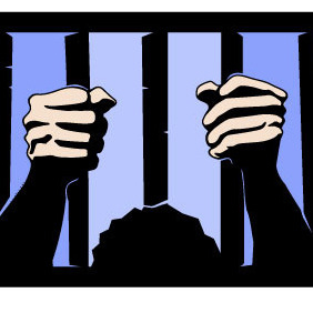 Hands Behind Prison Bars Vector - бесплатный vector #216783
